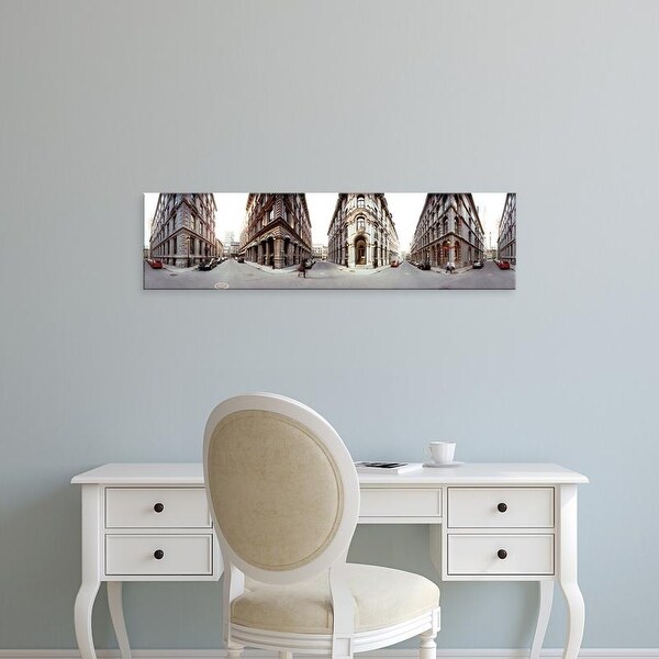 Easy Art Prints Panoramic Images's '360 degree view of a city, Montreal, Quebec, Canada' Premium Canvas Art