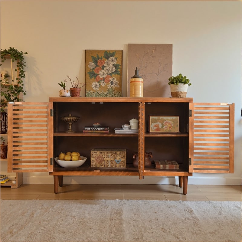 3-Door Storage Cabinet With Adjustable Shelves
