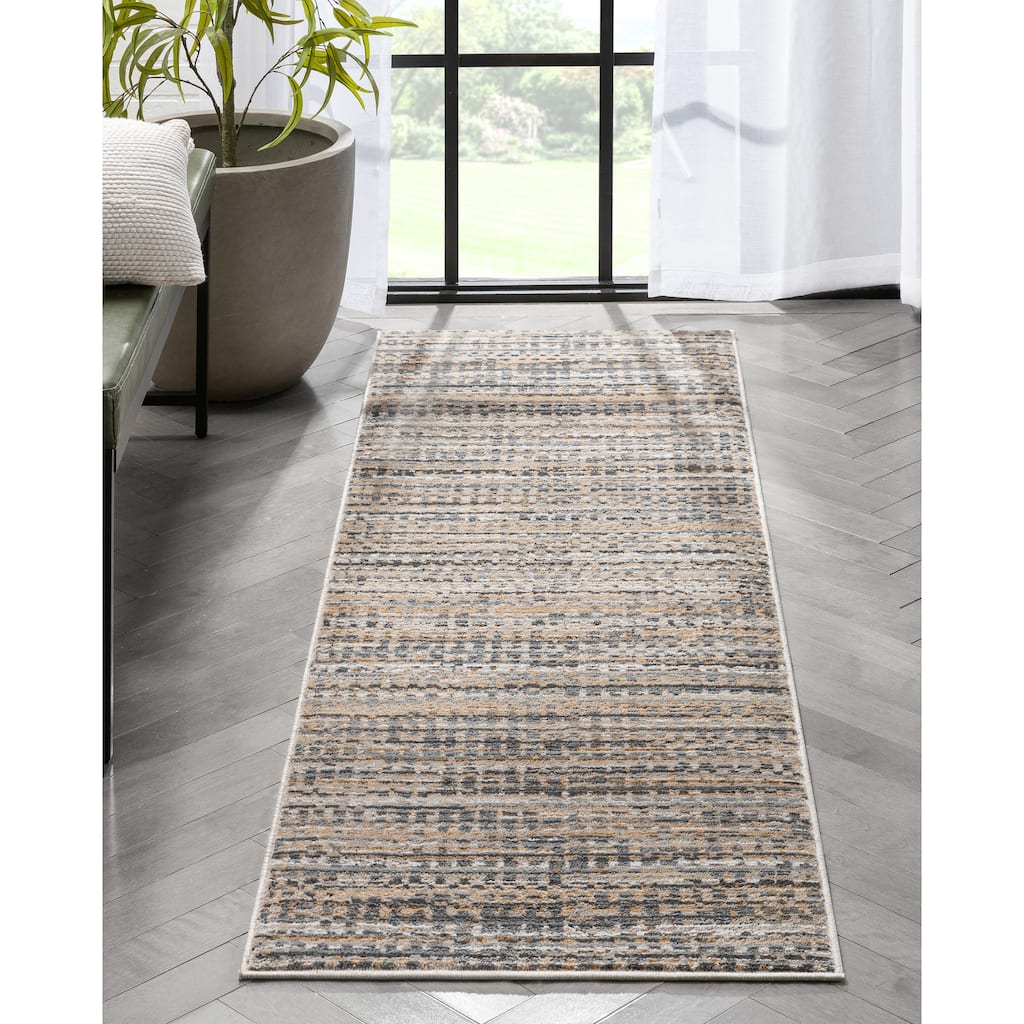 Well Woven Verity Zia Striation Modern Abstract Area Rug