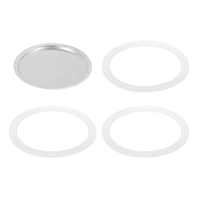 Aluminium Filter Replacement 81x71x4.5mm for 14-Cup Use Mocha Coffee Maker Pot - Silver