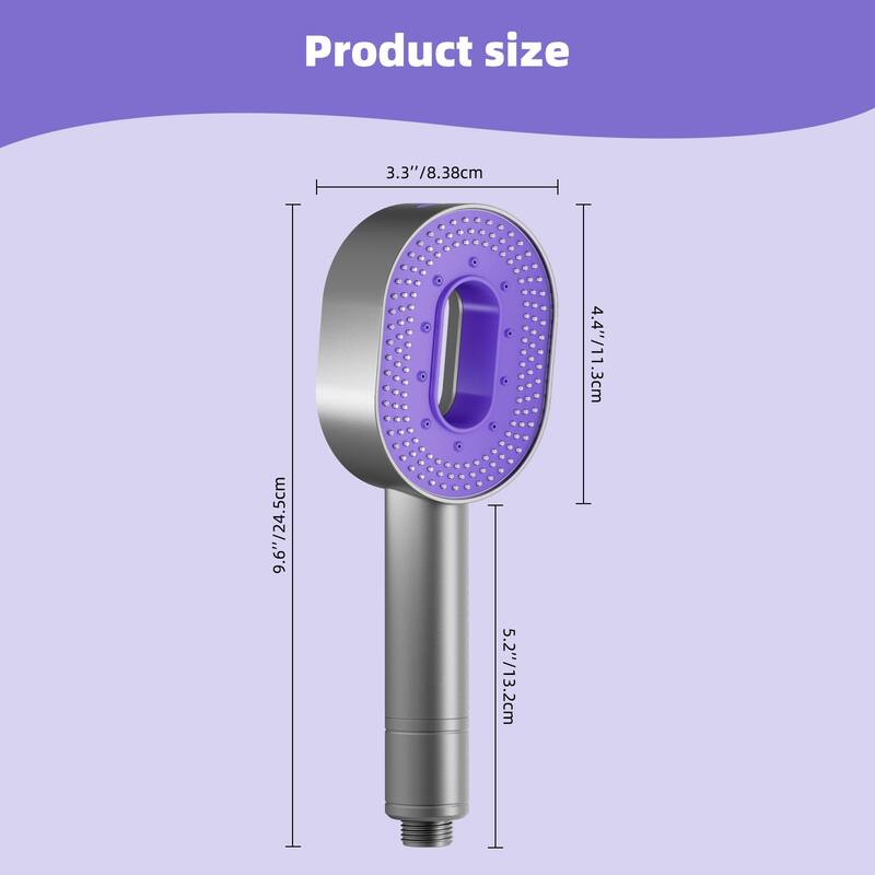 High Pressure 3 Spray Mode Handheld Showerhead with Filters