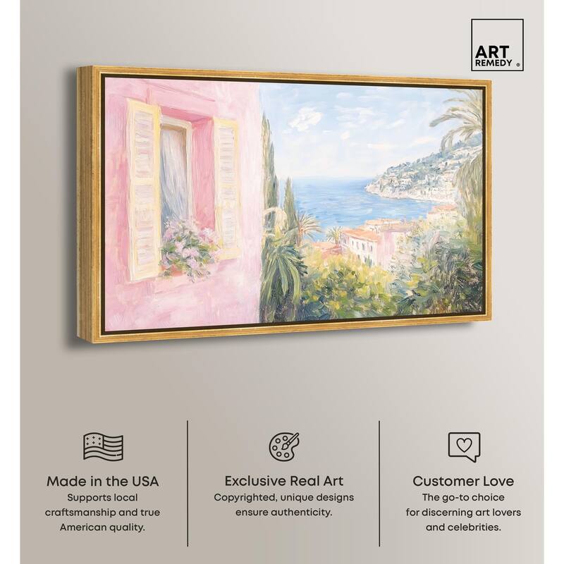 Mediterranean Pink Canvas by Art Remedy