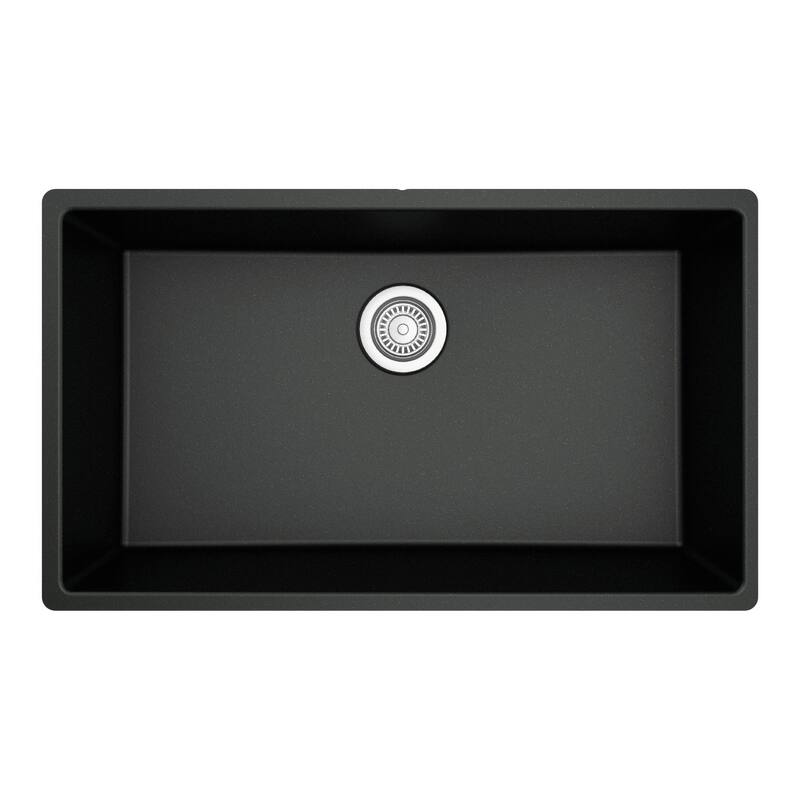 Karran Undermount 32.5 in. Large Single Bowl Quartz Kitchen Sink Kit