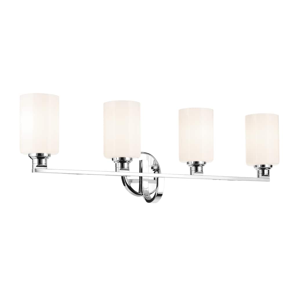 Kichler Lighting Gioe 32.25" 4-Light Vanity Light with Opal Glass in Chrome