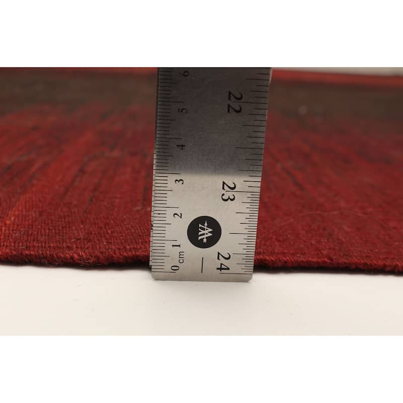 ECARPETGALLERY Flat-Weave Ankara FW Red Wool Kilim - 6'8 x 9'3