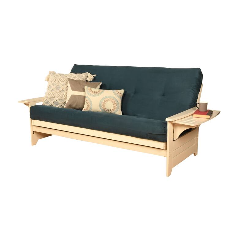 Copper Grove Dixie Futon Set in Antique White Wood with Innerspring Mattress