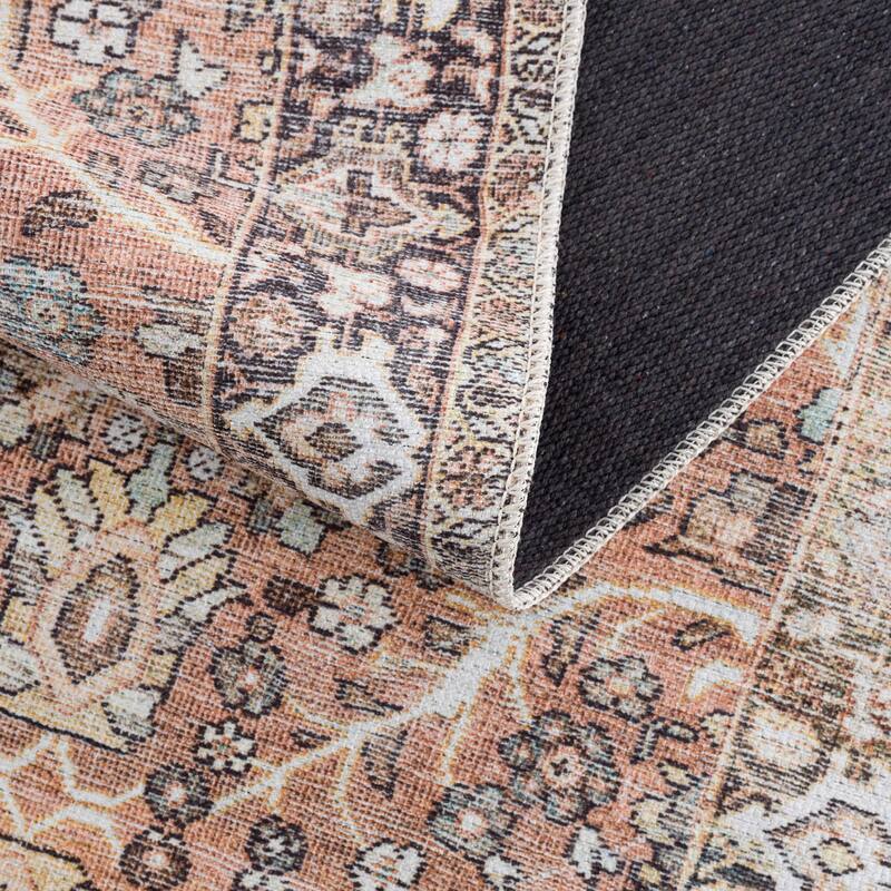 Hauteloom Georgia Machine Washable Persian Oriental Traditional Area Rug