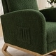preview thumbnail 18 of 59, Mid-Century Modern Nursery Rocking Armchair Glider Rocker With Retractable Footrest For Living Room