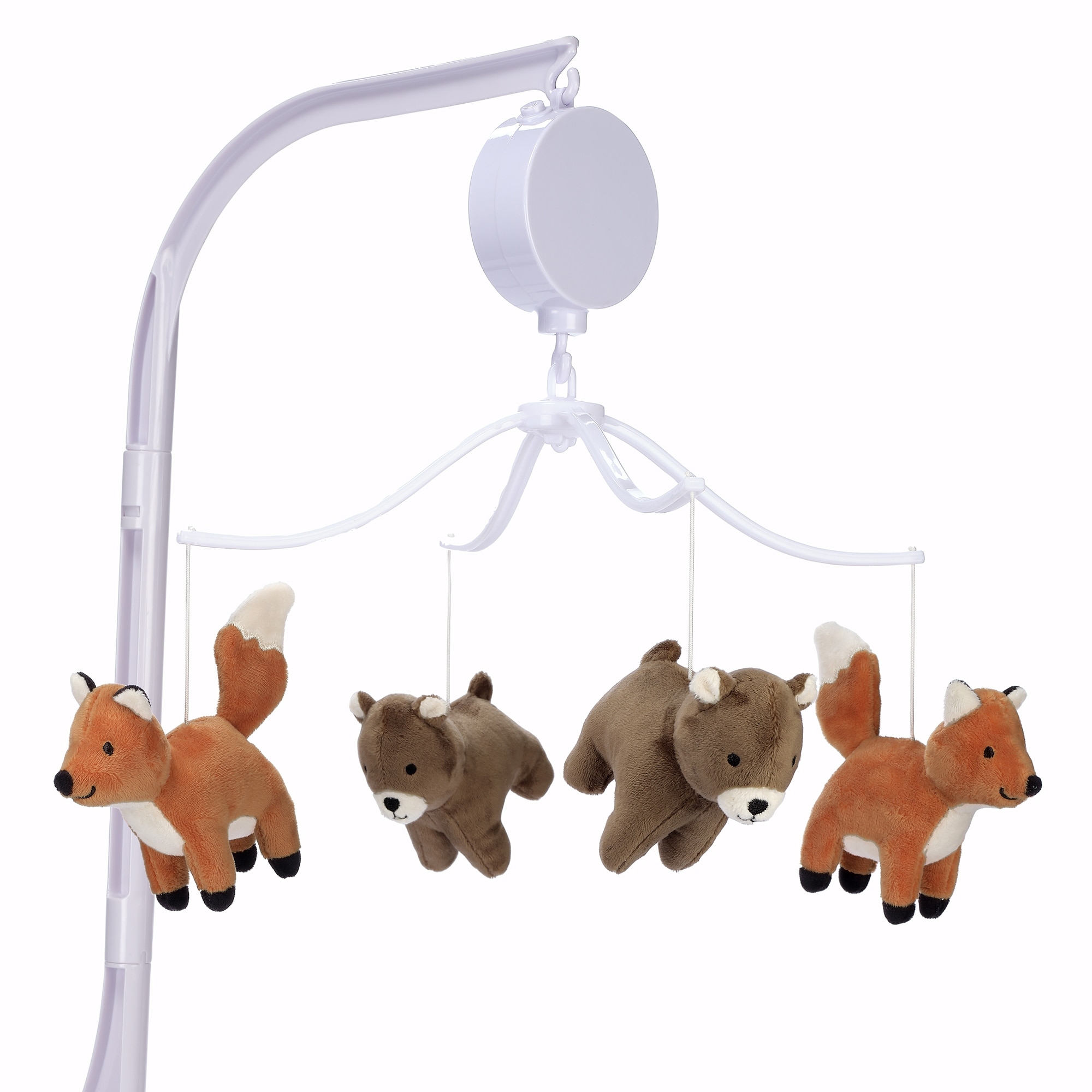 Bedtime Originals Sleepytime Bear & Fox Musical Baby Crib Mobile Soother Toy