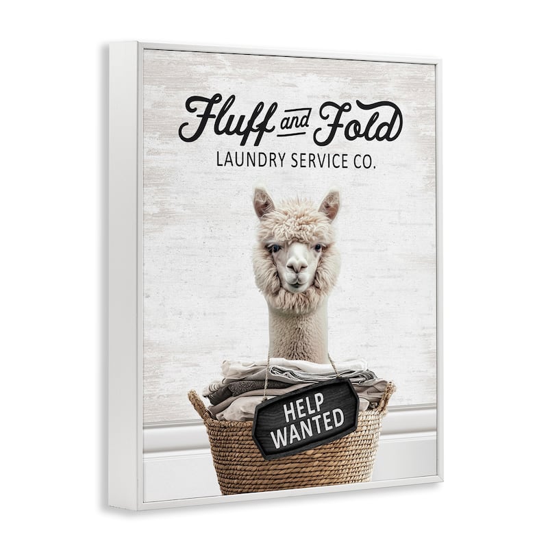 Stupell Fluff & Fold Laundry Framed Giclee Art Design By Lettered and Lined