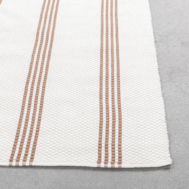 Villa by Classic Home Sorrento Handwoven Performance Stripe Fabric Rug