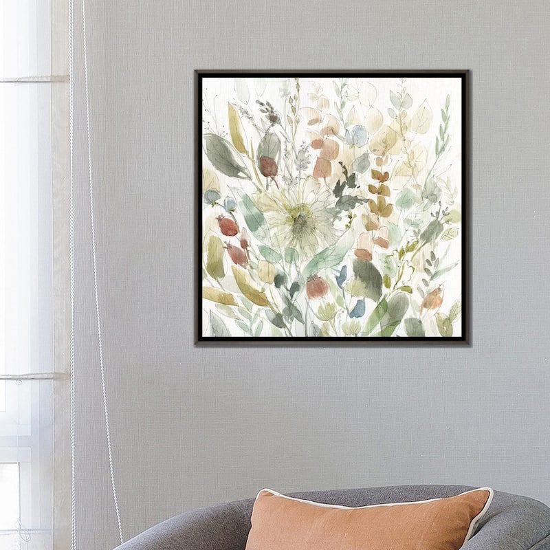 iCanvas "Linen Wildflower Garden" by Carol Robinson Framed