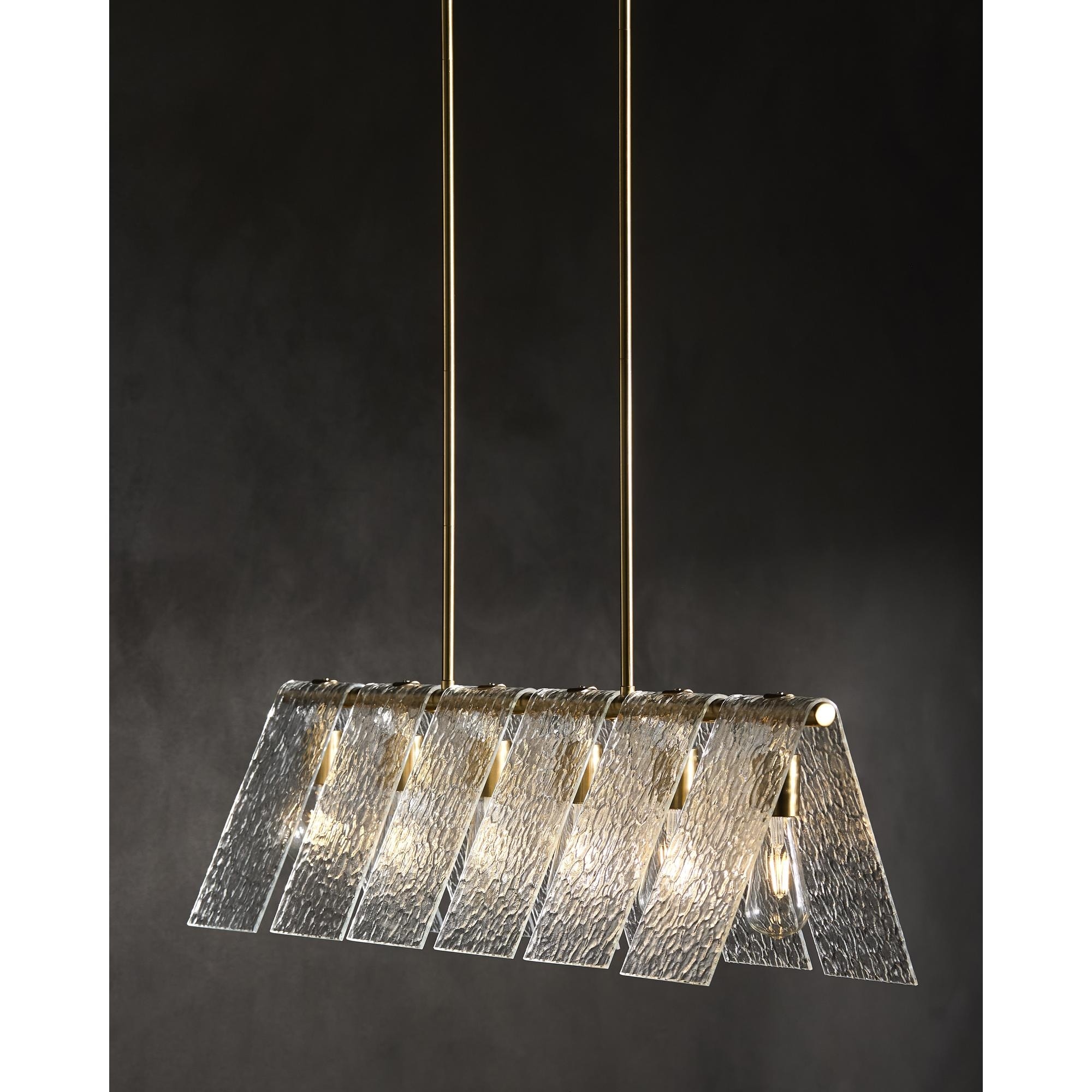 Livabliss Vitracis Modern Chandelier - 38"L x 10"W x 13"H