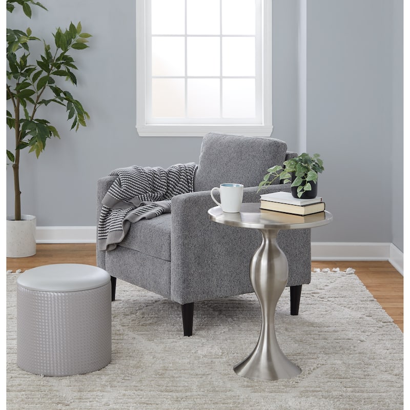 Silver Orchid Ashland 24" Metal Accent Table