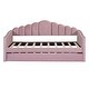 preview thumbnail 13 of 16, Twin size Velvet Platform Daybed w/ Trundle Upholstered Bed Frame