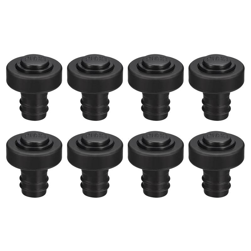 20mm Dia Rubber Reusable Vacuum Wine Bottle Stoppers Sealing Plugs - Black