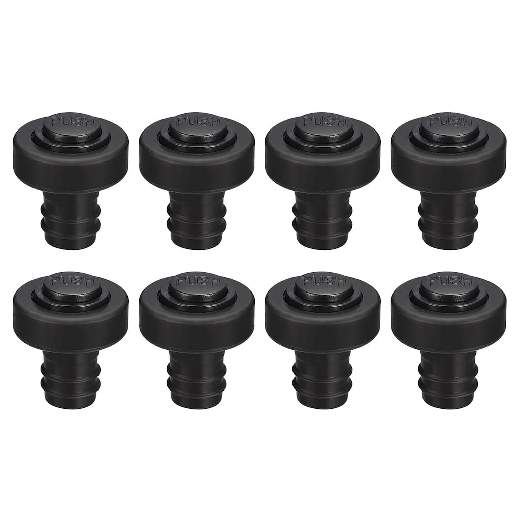 20mm Dia Rubber Reusable Vacuum Wine Bottle Stoppers Sealing Plugs - Black