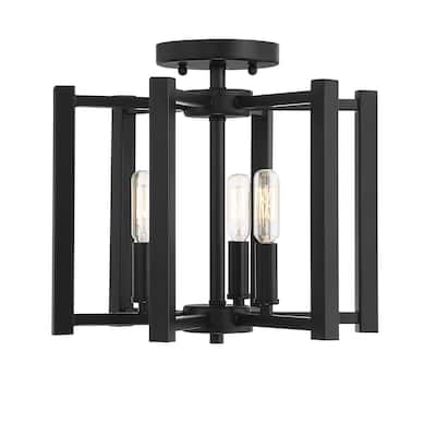 Savoy House Benson 3 Light 13" Wide Semi-Flush Ceiling Fixture