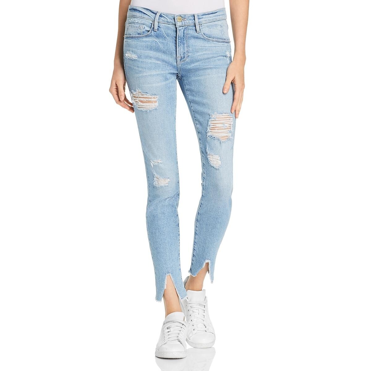 frame split hem jeans