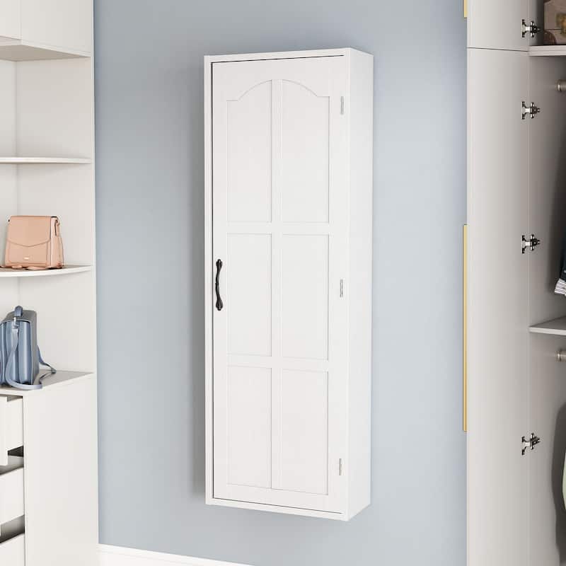 Moasis 47.2 Inch Wall Recessed Ironing Board Cabinet with 4 Storage Shelves
