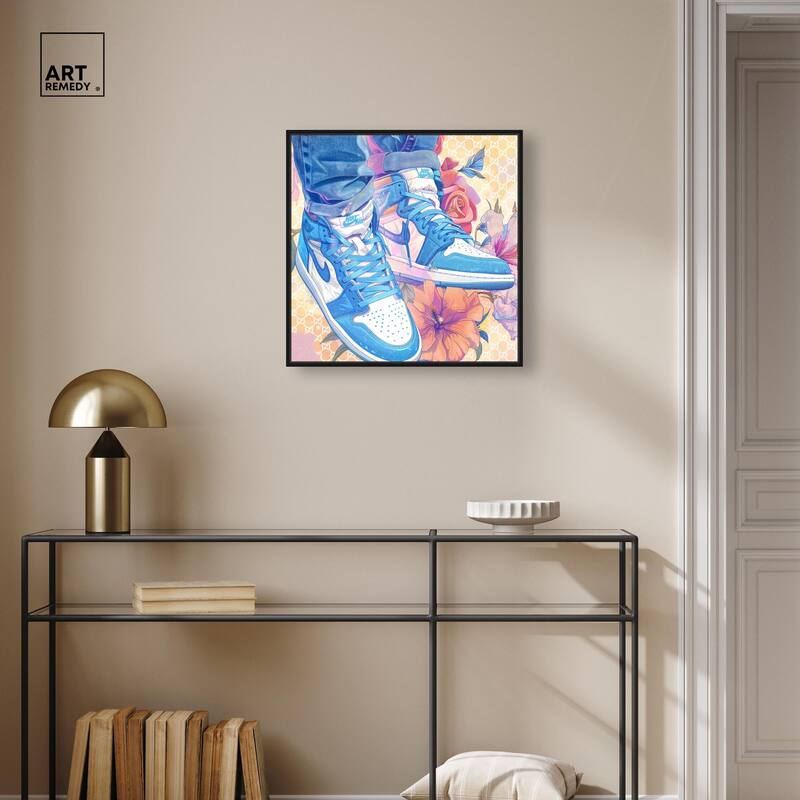 Sneakers in Bloom Canvas by Art Remedy