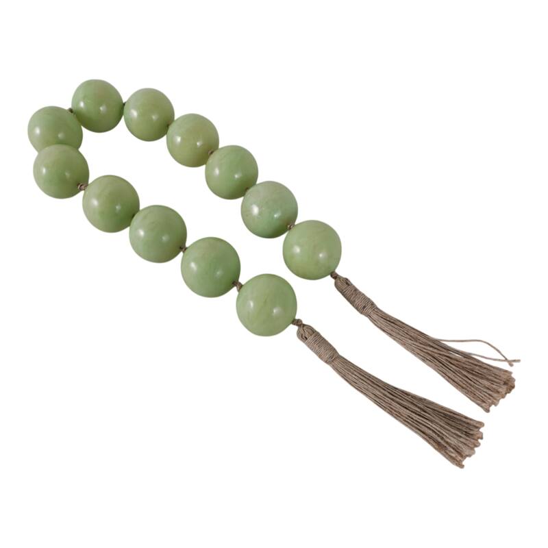 Resin Modern Decorative Beads with Jute Detailing and Textured Accents