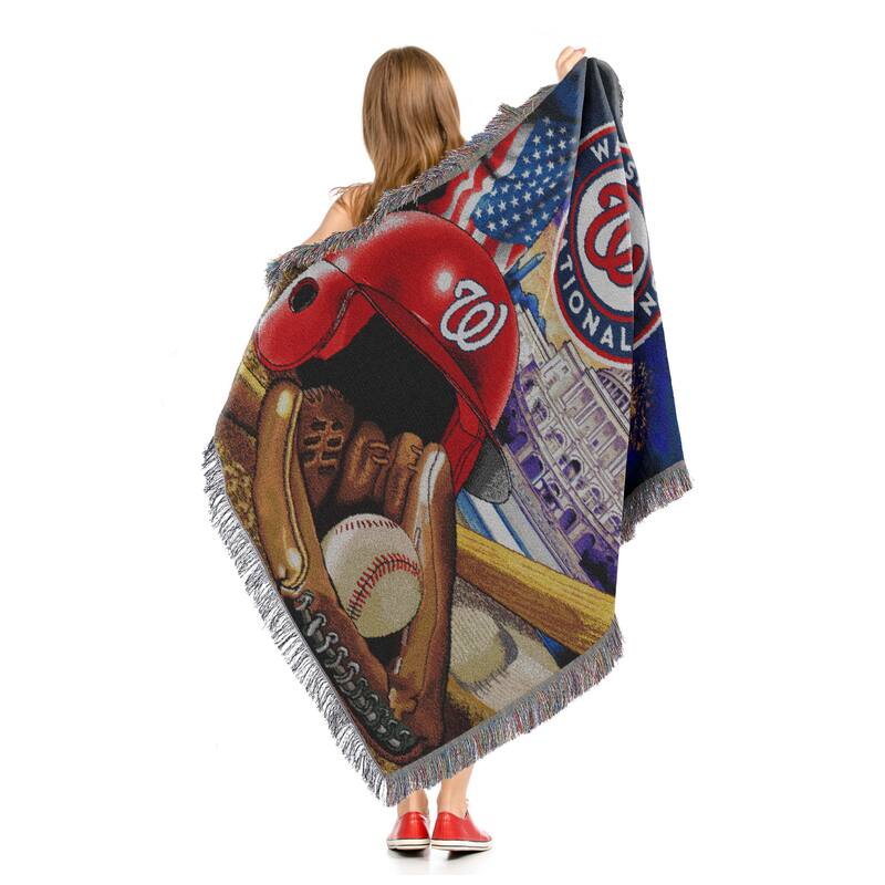 MLB Woven Tapestry Throw Blanket