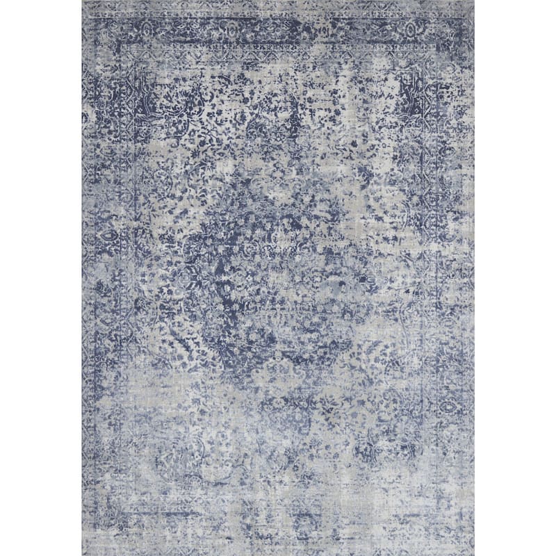 Alexander Home Mason Distressed Traditional Blue Persian Rug