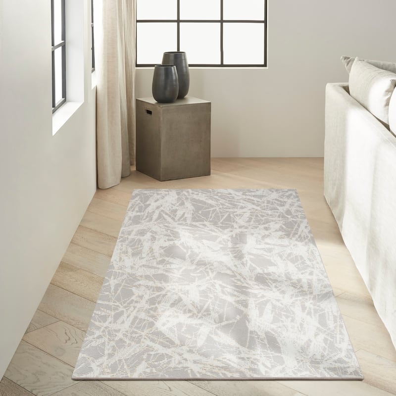 Calvin Klein CK950 Rush Indoor only Grey Abstract Area Rug
