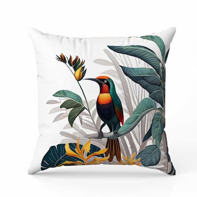 Woodland Chronicles Indoor/Outdoor Reversible Throw Pillow White and Blue