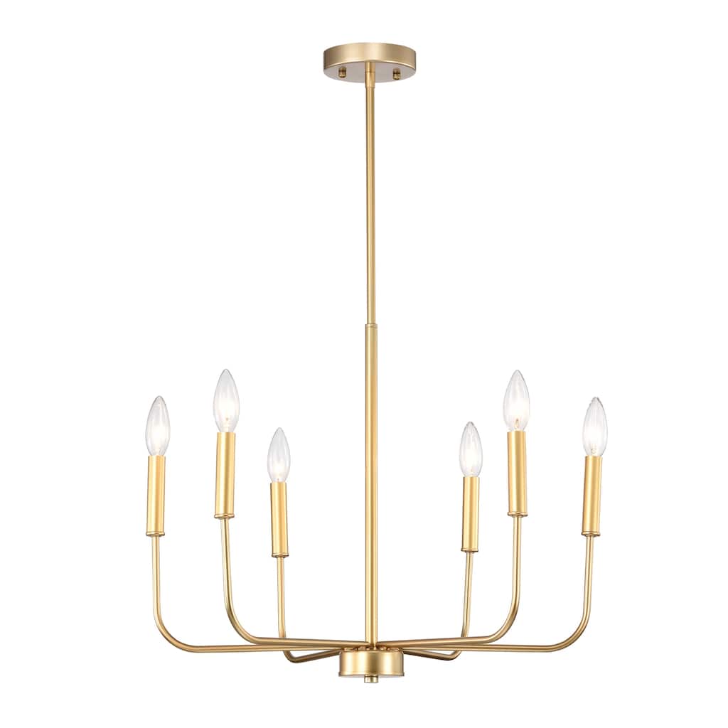 Triona 22 Inch Modern Classic Gold Chandelier 6 Light