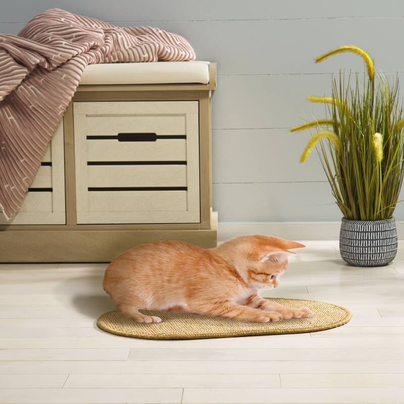 SAFAVIEH Home Sisal Small Boucle Weave Cat Scratch Mat