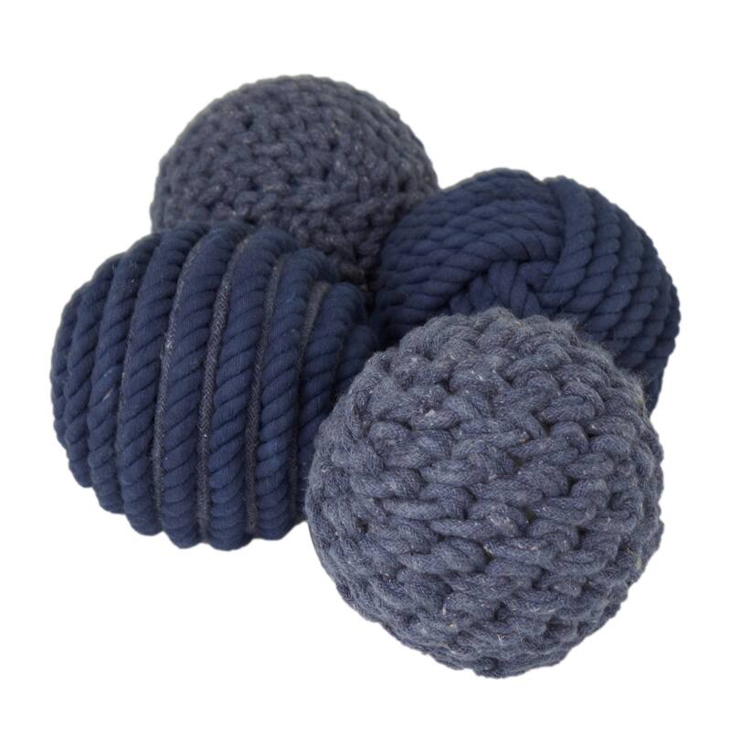 Jute Coastal Orbs & Vase Filler (Set of 4) - S/4 4"W, 4"H
