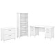 preview thumbnail 10 of 66, Somerset 60W Office Desk with Cabinet and 5 Shelf Bookcase in Ash Gray