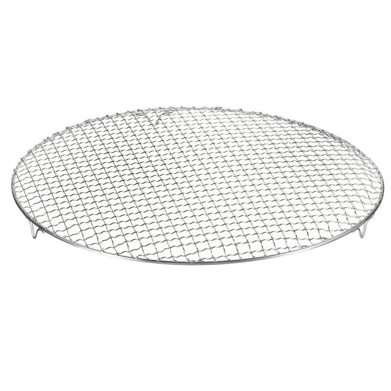 Round Cooking Rack 16.7" 201 Stainless Steel Barbecue Grill with 20mm Legs - 16.7 Inch