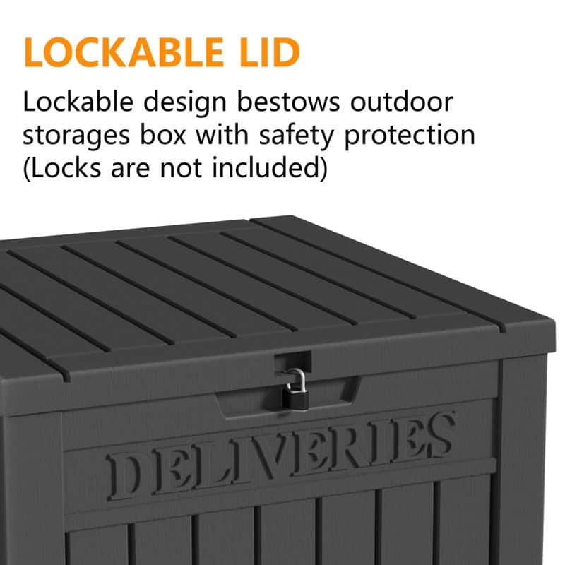 Outdoor Patio Storage Resin Lockable Deck Box
