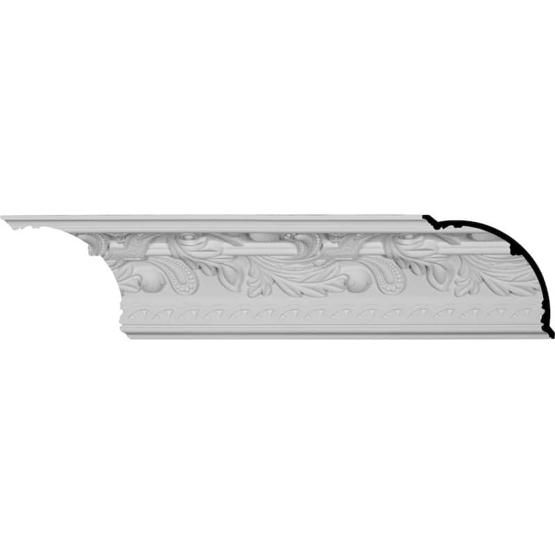 Kinsley Crown Moulding - 11 1/8"H x 11 1/8"P x 15 3/4"F x 94 1/2"L - 11 1/8"H x 11 1/8"P x 15 3/4"F x 94 1/2"L