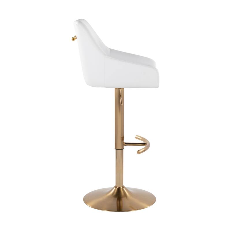 Porch & Den Hadley Adjustable Bar Stool with Rounded T Footrest (Set of 2)