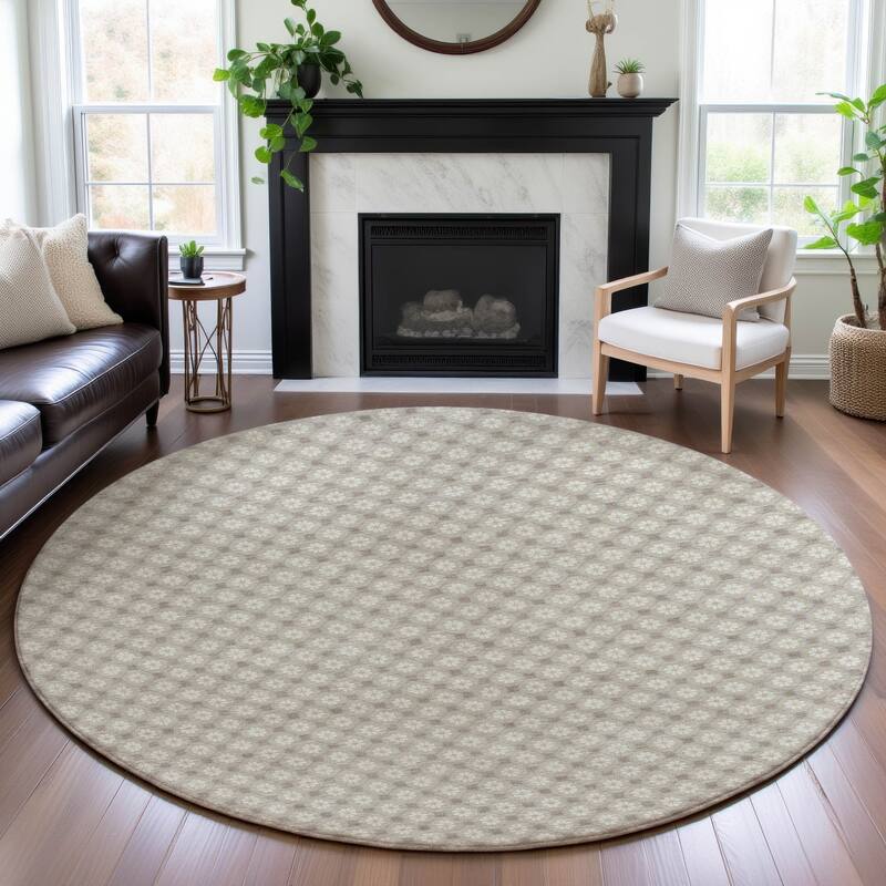 Premium Washable Super Soft Modern Imprints Mayfield Rug - Beige - 8' x 8'