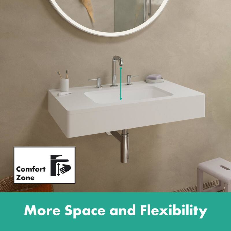 Hansgrohe 73332 Tecturis S 1.2 GPM Widespread Bathroom Faucet