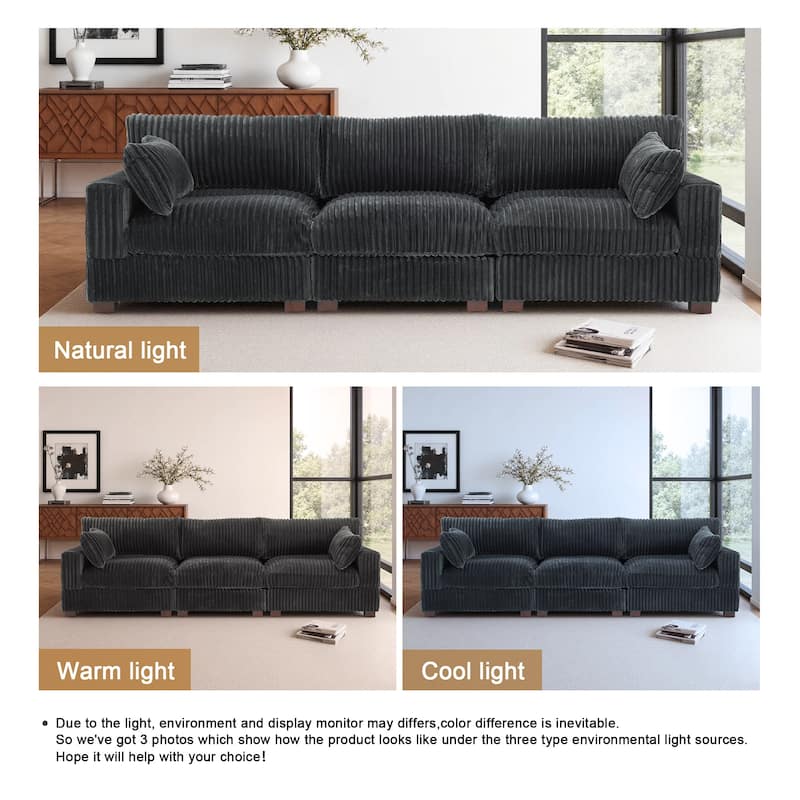 U-shaped Modular Sectional Set Upholstered Sofa Couch