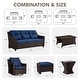 preview thumbnail 44 of 105, Murphy Outdoor Wicker Patio Outdoor Sofa Swivel Chair Coffee Table