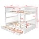 preview thumbnail 36 of 51, Minimalist Style Full Over Full Bunk Bed with Two Storage Drawers,Solid Pine Legs and Strong Durable Frame