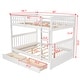 preview thumbnail 65 of 72, Wooden Bunk Bed Frame with Pull Out Storage Drawers, Headboard, Footboard, Ladder, Full-length Guardrail for Kids, Teens