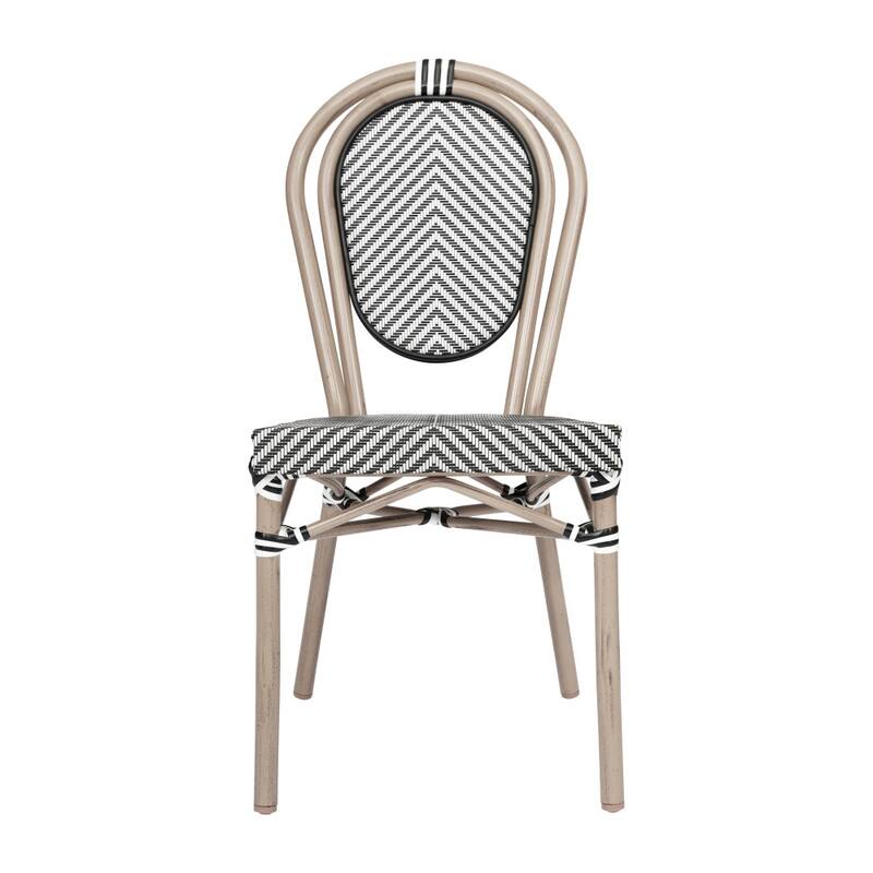 4 Pack All-Weather Commercial Paris Chairs with Metal Frames