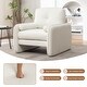 preview thumbnail 67 of 76, HOMYKA Oversized Accent Chair, Modern Sherpa Single Sofa with 2PCS Pillows