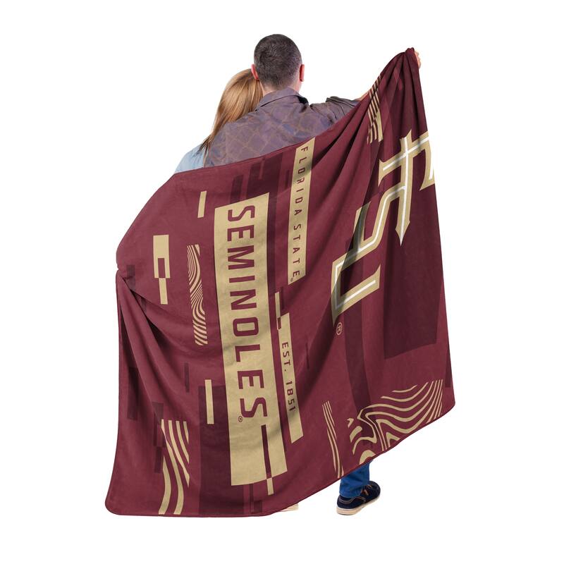 NCAA Florida State Seminoles Digitize Raschel Throw Blanket