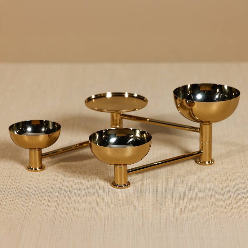 Swivel Polished Stainless Steel Condiment Set