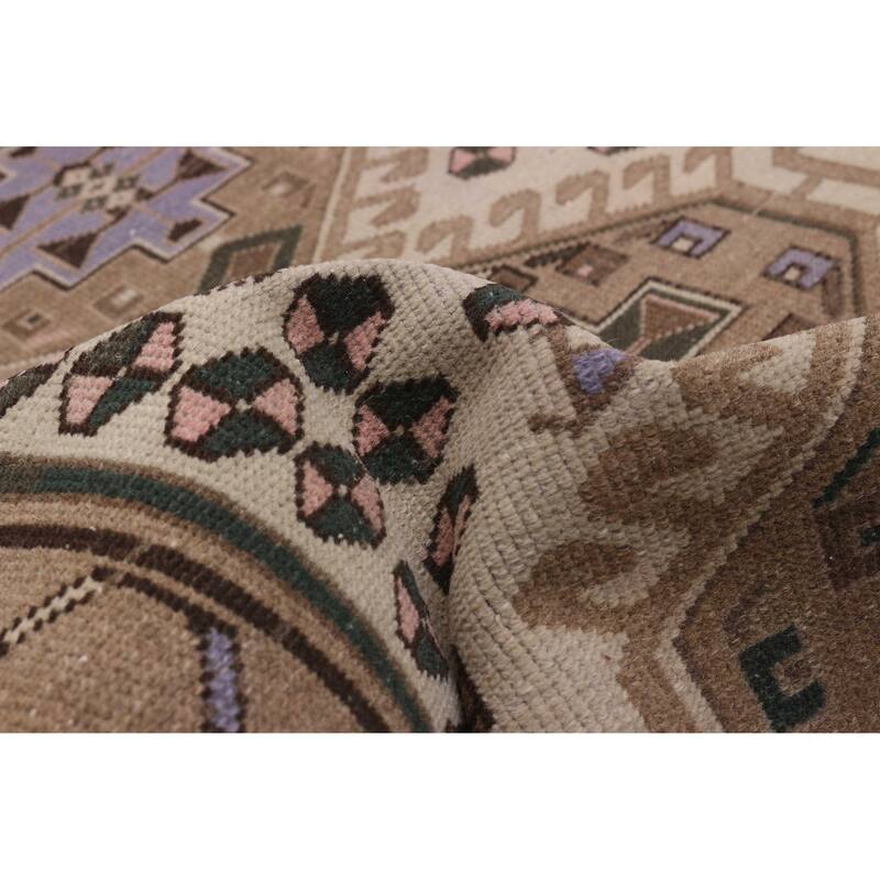 ECARPETGALLERY Hand-knotted Antalya Vintage Cream Wool Rug - 3'1 x 4'11