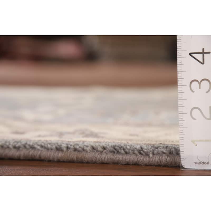 Grey Oushak Oriental Runner Rug Handmade Wool Carpet - 2'6"x 9'8"